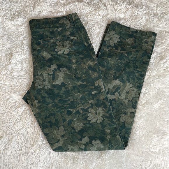 GAP Mens Green Floral Print Lived In Slim Fit Pant Size 32 - Picture 2 of 8